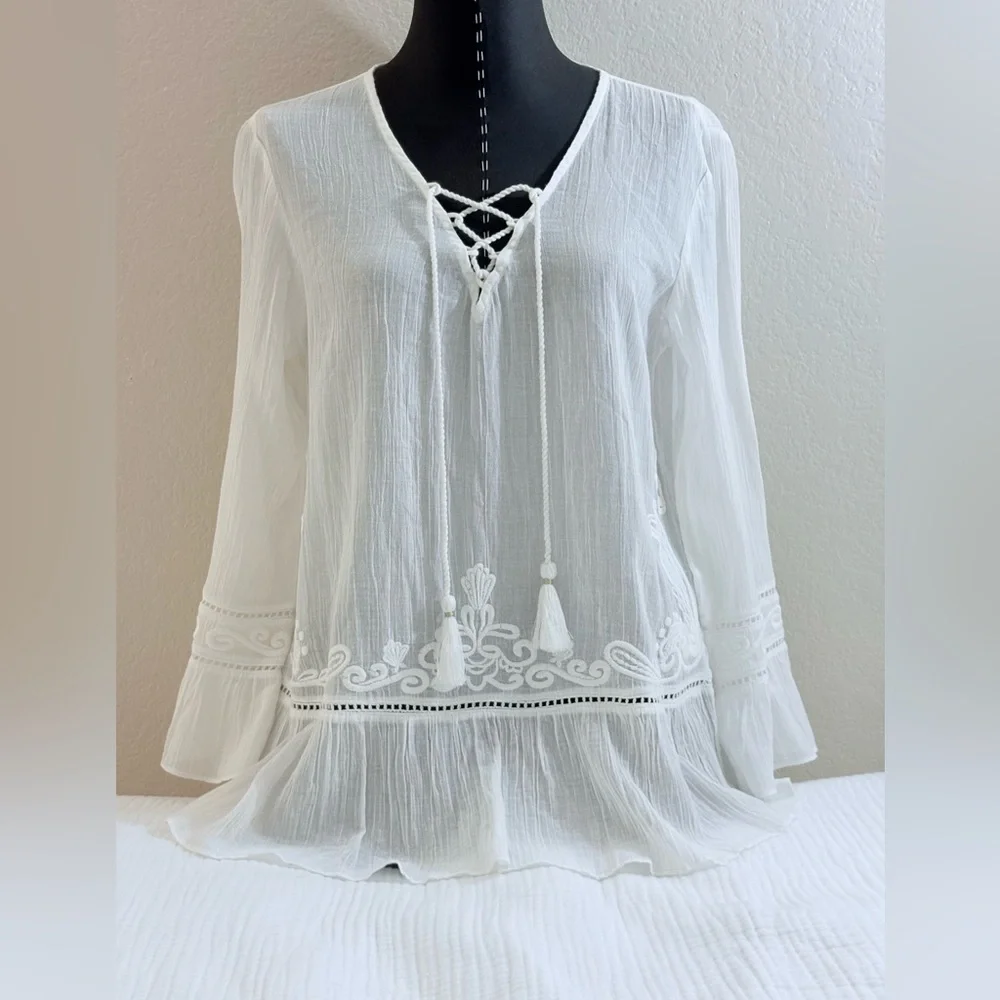 LILLY PULITZER TOP SHIRT BLOUSE WHITE SIZE SMALL NEW WITH TAGS SEE PICS - Picture 9 of 14